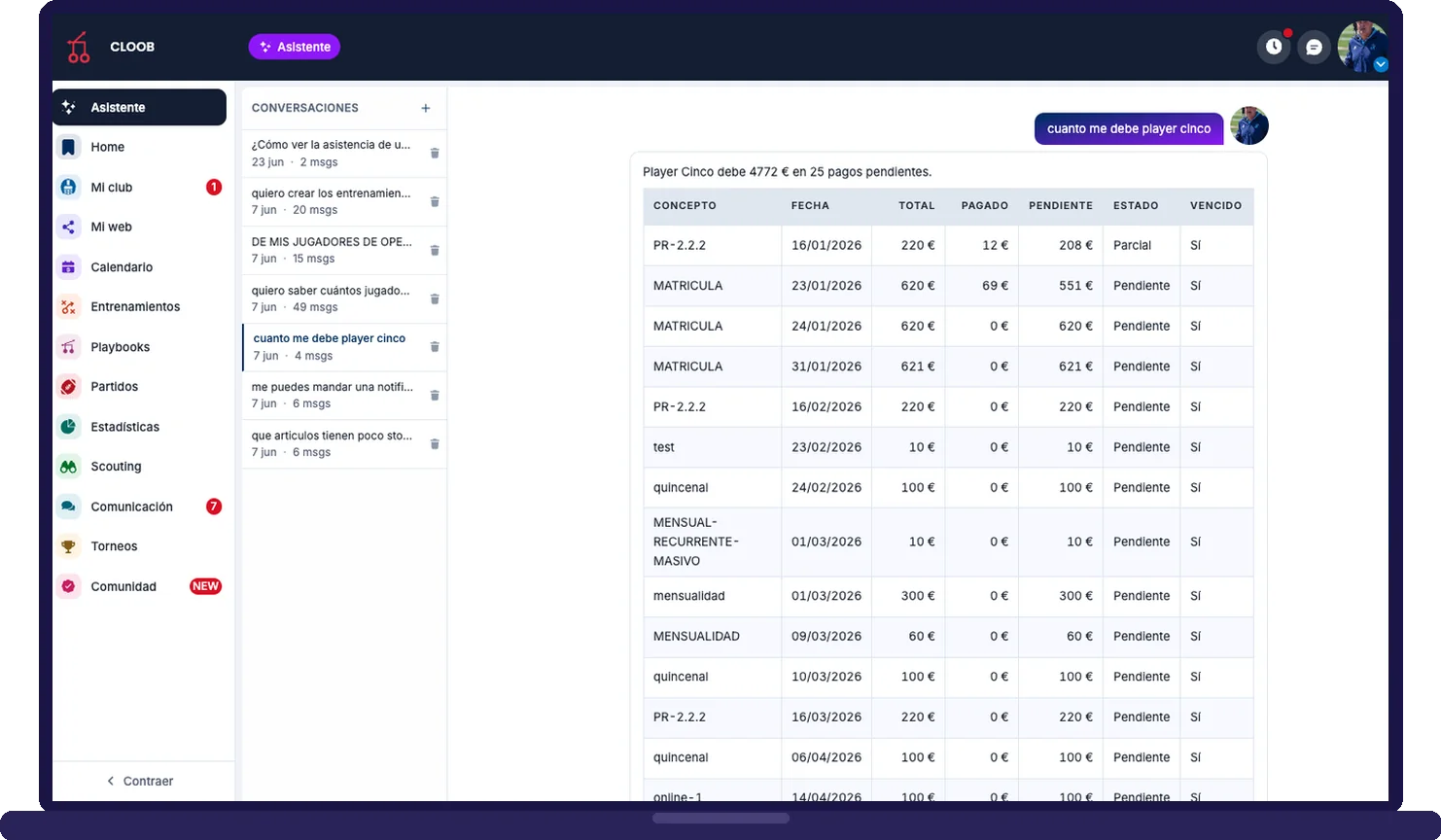 Conversation with Clooby in CLOOB: the conversation history and the answer to 