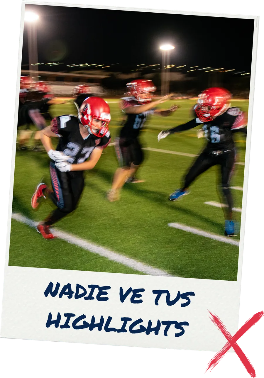 Photo of a football player with the text: nobody sees your highlights