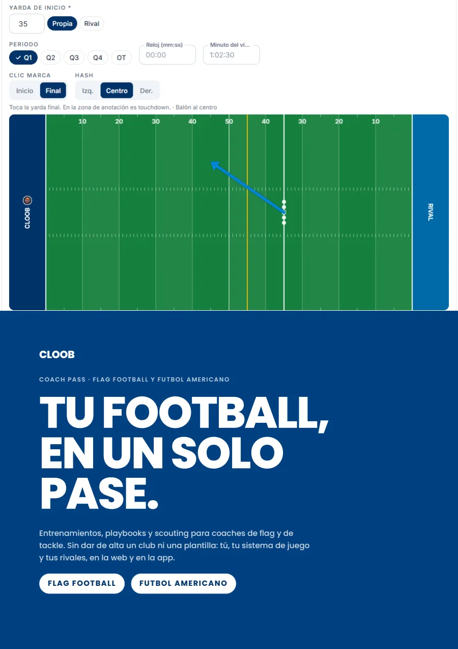 Portada de la guía del CLOOB Coach Pass: tu football, en un solo pase